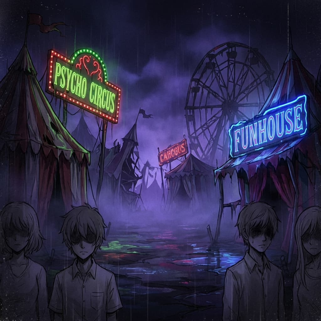 The chilling fairgrounds at night